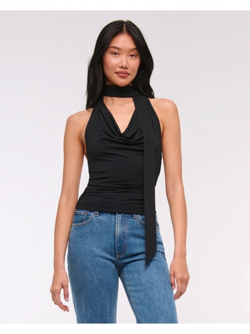 Abercrombie & Fitch Halter Cowl Scarf Top